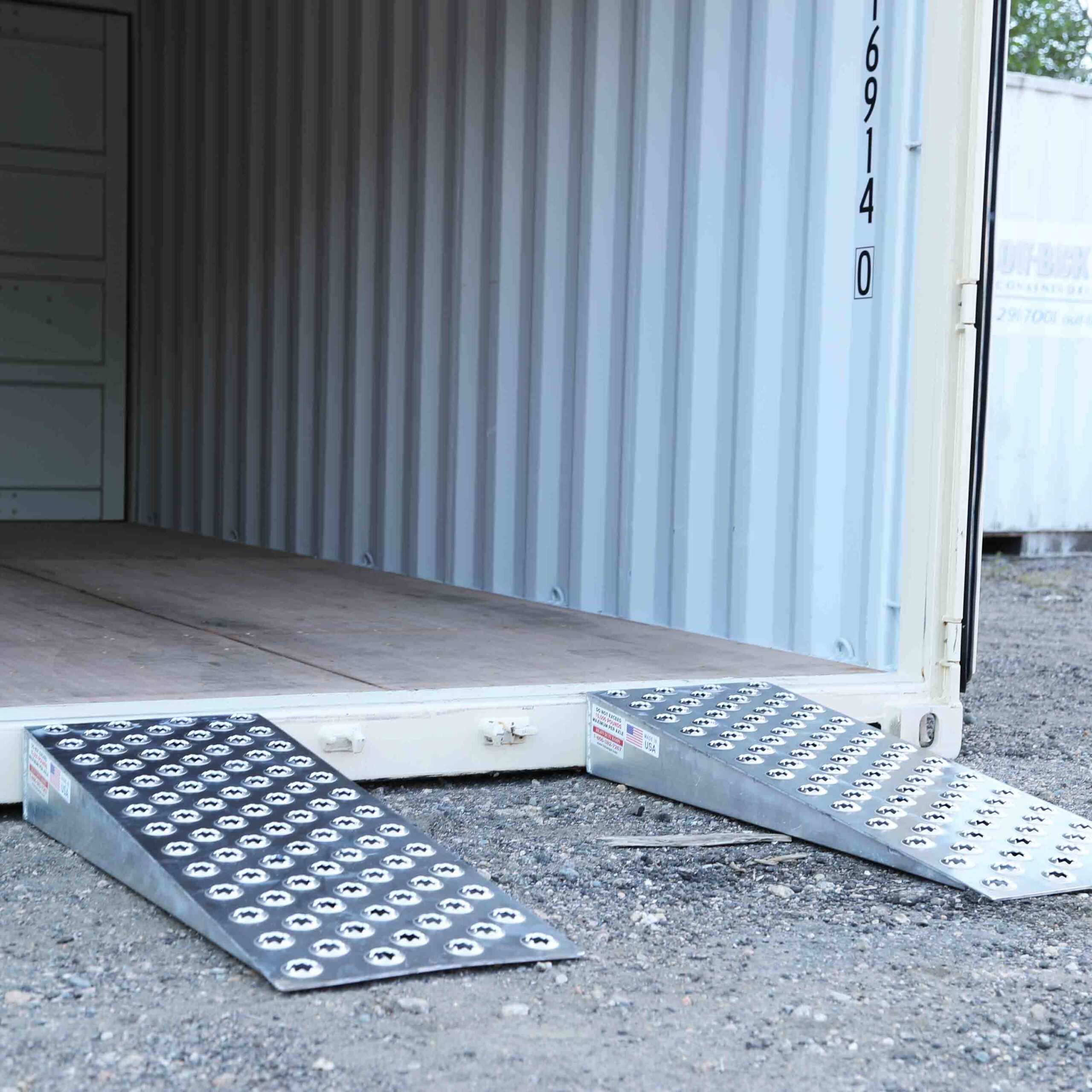 16″ x 48″ Aluminum Punch Plate Wedge (2 Ramp Set) - Image 2