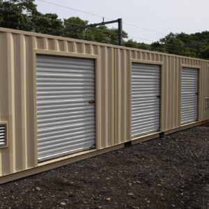 6’ Wide x 7′ 4″ Tall Roll Door In High Cube Container Side