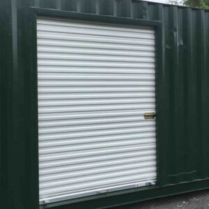 6′ Wide x 6′ 4″ Tall Roll Door In Container Side
