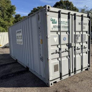 20′ x 8′ x 8.5′ Tall– Wind and Watertight **OFF RENT** Used Shipping / Storage Container – GRAY