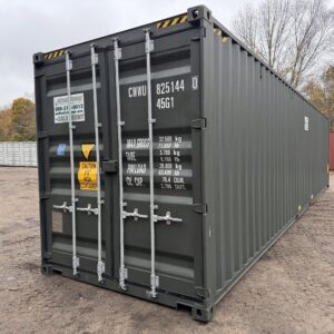 40′ x 8′ x 9.5′ Tall – New *High Cube Shipping/Storage Container – Wind and Watertight-DARK OLIVE/GREEN