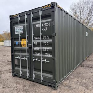 40′ x 8′ x 9.5′ Tall – New *High Cube Shipping/Storage Container – Wind and Watertight-DARK OLIVE/GREEN