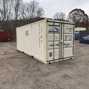 20′ x 8′ x 8.5′ Tall– GENTLY USED 2016-Shipping/Storage Container – Wind and Watertight – BEIGE