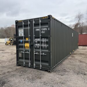 40′ x 8′ x 9.5′ Tall – New *High Cube Shipping/Storage Container – Wind and Watertight-GREEN