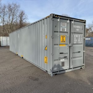 40′ x 8′ x 9.5′ Tall – New *High Cube Shipping/Storage Container – Wind and Watertight-GRAY