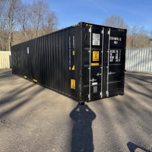 40′ x 8′ x 9.5′ Tall – New *High Cube Shipping/Storage Container – Wind and Watertight-BLACK