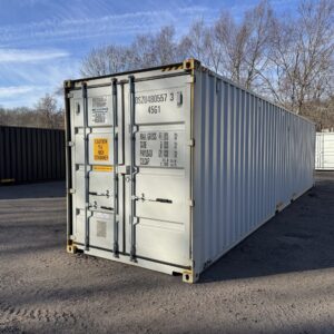 40′ x 8′ x 9.5′ Tall – New *High Cube Shipping/Storage Container – Wind and Watertight-GRAY