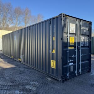 40′ x 8′ x 9.5′ Tall -New *High Cube Shipping/Storage Container – Wind and Watertight – BLACK