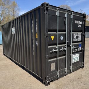 20′ x 8′ x 8.5′ Tall– New Shipping/Storage Container – Wind and Watertight – BLACK