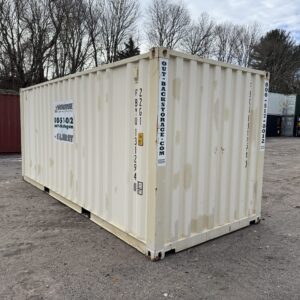 20′ x 8′ x 8.5′ Tall– GENTLY USED 2016-Shipping/Storage Container – Wind and Watertight – BEIGE