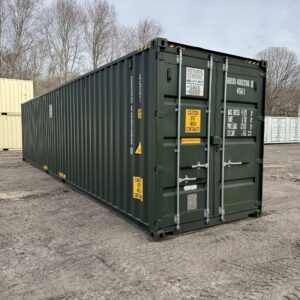 40′ x 8′ x 9.5′ Tall -New *High Cube Shipping/Storage Container – Wind and Watertight – GREEN