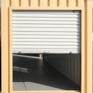 6′ Wide x 6′ 4″ Tall Roll Door In Container End